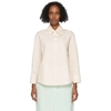 Jil Sander Pink Poplin Three-quarter Sleeve Shirt In 275 Pearl