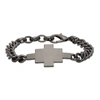 MARCELO BURLON COUNTY OF MILAN GUNMETAL CROSS BRACELET