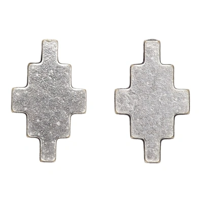 Marcelo Burlon County Of Milan Cross Pendant Earrings In Silver