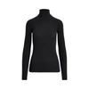 Polo Ralph Lauren Stretch Ribbed Turtleneck In Polo Black