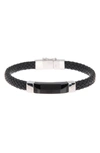 Effy 925 Sterling Silver Onyx Leather Bracelet In Black