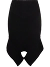 ADAMO HIGH-WAISTED CUT OUT-DETAIL MINI SKIRT