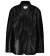 THE FRANKIE SHOP OLYMPIA FAUX LEATHER BLAZER,P00582588