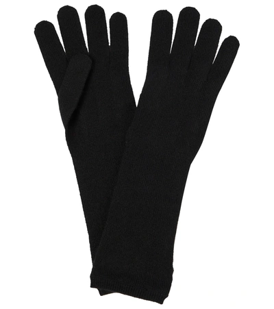 Max Mara Black Wool And Cashmere Gloves