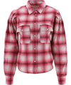 Isabel Marant Étoile Reosi Check Wool Blend Button-up Shirt In Red