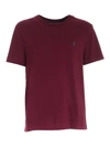 POLO RALPH LAUREN LOGO EMBROIDERY T-SHIRT IN WINE colour