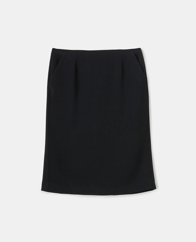 Aspesi Cady Crepe Tube Skirt In Black