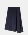 Aspesi Asymmetric Viscose Skirt In Navy