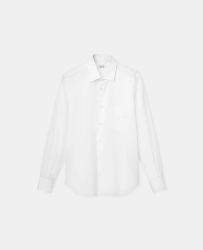 Aspesi Man Classic Shirt In White Cotton Poplin