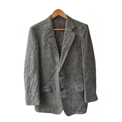 Pre-owned Harris Tweed Wool Coat In Grey