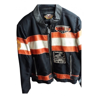 Pre-owned Harley Davidson Leather Biker Jacket In Multicolour