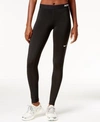 Nike Pro Warm Dri-fit Fleece-lined Leggings In Black/white