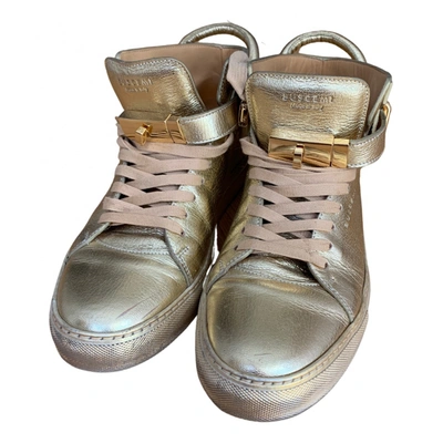 Pre-owned Buscemi Leather Low Trainers In Gold