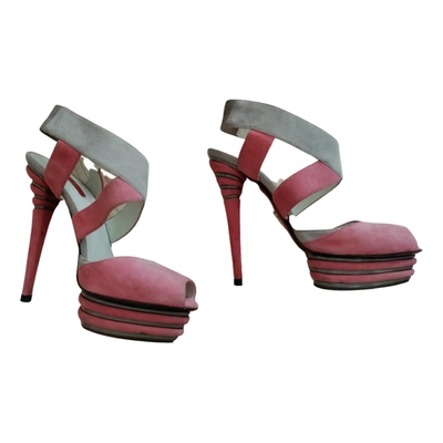 Pre-owned Cesare Paciotti Sandals In Pink