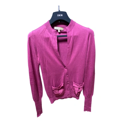Pre-owned Oroton Silk Cardigan In Pink