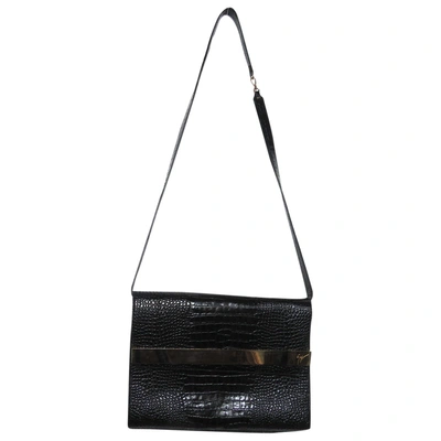 Pre-owned Giuseppe Zanotti Patent Leather Handbag In Black