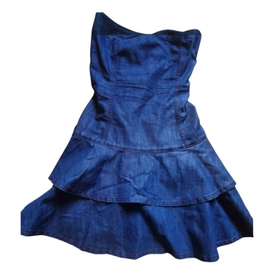 Pre-owned Compagnia Italiana Mini Dress In Blue