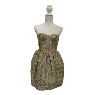 Pre-owned Marco Bologna Mini Dress In Gold