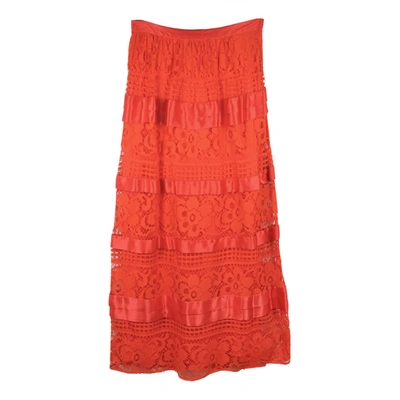 Pre-owned Temperley London Maxi Skirt In Red