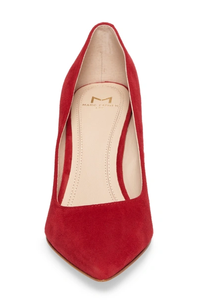 Marc Fisher Ltd Zala Block Heel Pump In Red Suede