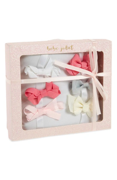 Bebe Juliet Babies' Kids' 6-pack Ribbon Hair Clips In Multi