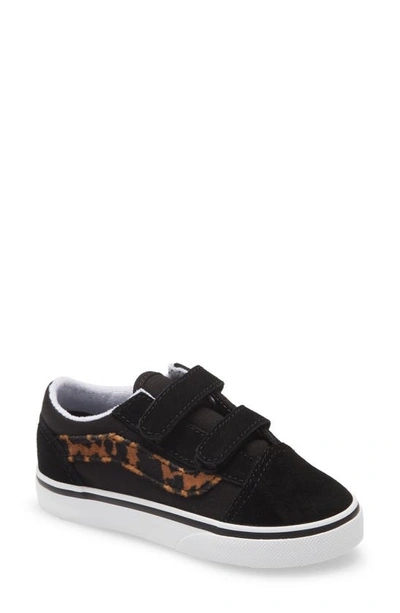Vans Old Skool Sneaker In Leopard Fur/ Black/ True White