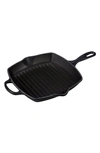 Le Creuset 10 Inch Square Enamel Cast Iron Grill Pan In Matte Black