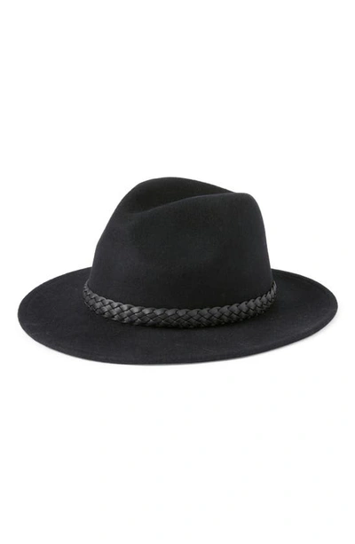 Treasure & Bond Braided Band Wool Fedora In Black