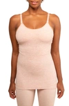 Modern Eternity Seamless Maternity/nursing Yoga Tank In Peach Melange