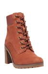Timberland Allington Block Heel Bootie In Medium Brown Nubuck