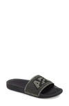 Apl Athletic Propulsion Labs Big Logo Techloom Knit Sport Slide In Black / Gold / Silver