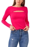 1.state Long Sleeve Cutout Top In Rose Blossom