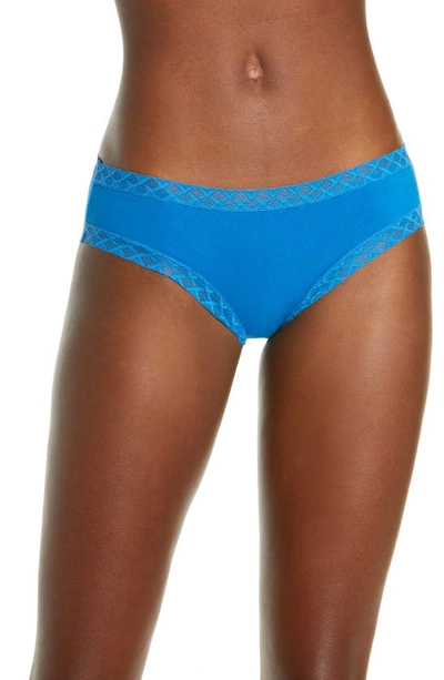 Natori Bliss Cotton Girl Briefs In Imperial Blue