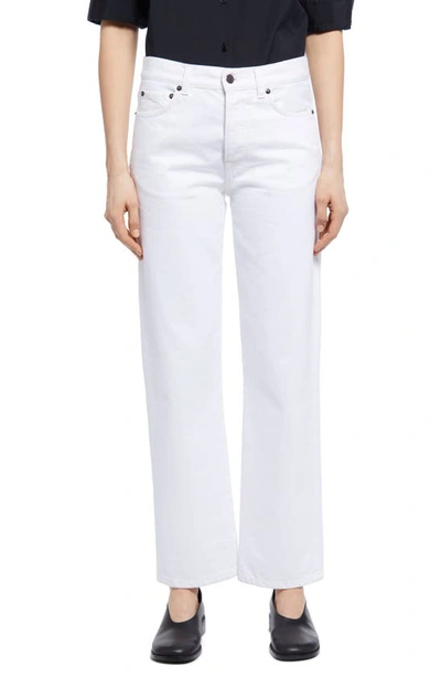 The Row White Straight Leg Lesley Jeans