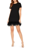 LIKELY LIKELY MARULLA FEATHER TRIM DRESS,YD1537001LYB