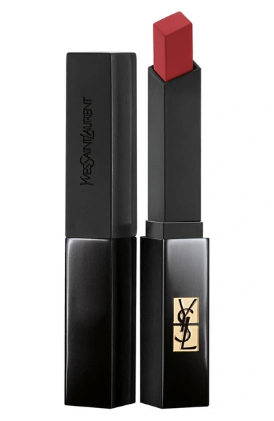 Saint Laurent The Slim Velvet Radical Matte Lipstick 302 Brown. No Way Back. 0.07 oz/ 2 G In Black