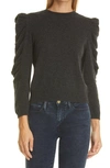 Frame Round-neck Recycled-cashmere Sweater In Charcoal Heather