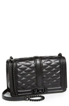 Rebecca Minkoff Love Leather Crossbody Bag In Black/ Black Hrdwr
