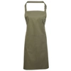 Premier Ladies/womens Colours Bip Apron With Pocket / Workwear (olive) (one Size) In Green
