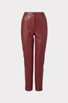 MILLY RUE FAUX LEATHER PANTS