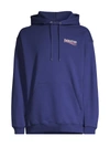 Balenciaga Logo Hoodie Purple In Blue