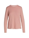 Majestic Soft Long Sleeve Tee In Bois De Rose