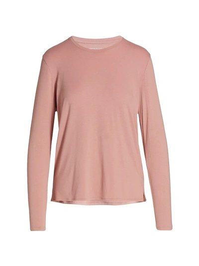 Majestic Soft Long Sleeve Tee In Bois De Rose