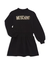 MOSCHINO LITTLE GIRL'S & GIRL'S METALLIC LOGO DRESS,400014479791