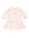 GIVENCHY BABY'S & LITTLE GIRL'S LOGO RUFFLE FLEECE DRESS,400014743073