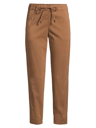 Max Mara Terreno Stretch Cotton Pants In Camel