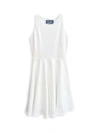 Un Deux Trois Kids' Textured Racerback Fit & Flare Dress In Ivory