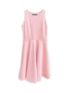 Un Deux Trois Kids' Girl's Textured Racerback Dress In Pink