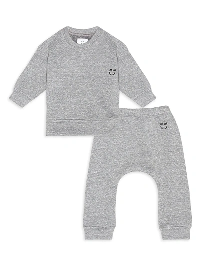 Miles And Milan Baby's & Little Kid's 2-piece Sweatshirt & Joggers Set In Heather Grey