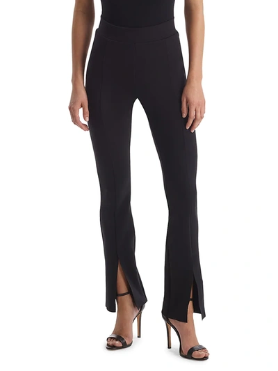 Commando Ceo Zip Hem Neoprene Pull-on Trousers In Black